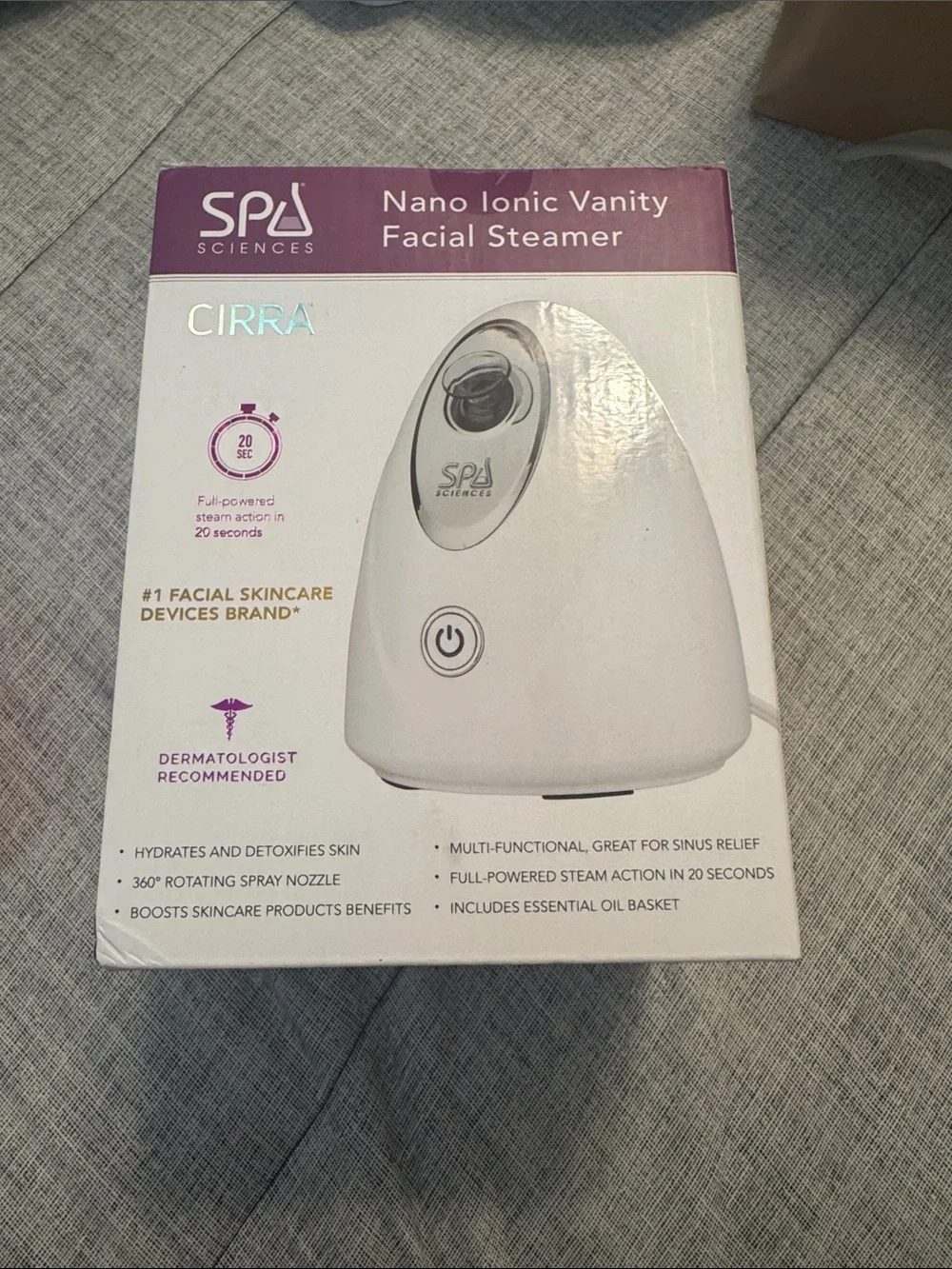 SPA Sciences Cirra White Nano Ionic Vanity Facial Steamer